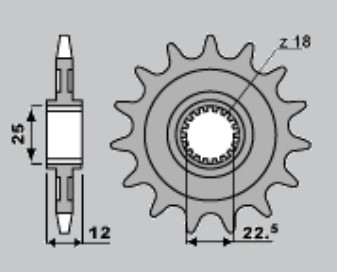 PBR gear wheel 2266 11 18NC